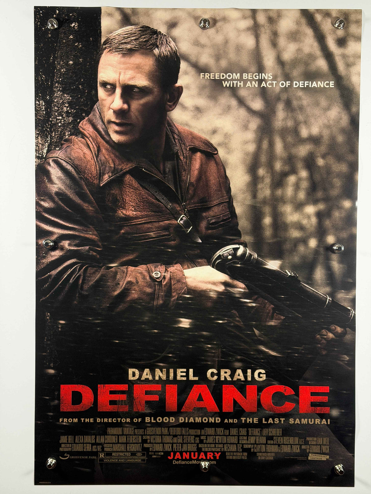 DEFICIANCE 2009 Original Movie Poster 27x40 DS Rolled Daniel Craig WWII War Drama