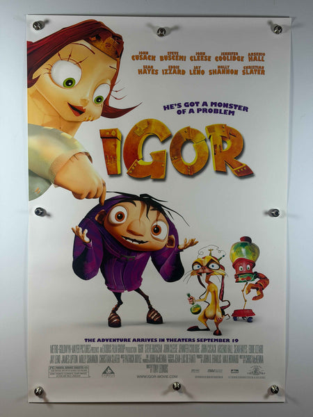 IGOR 2008 Original Movie Poster 27x40 DS Rolled John Cusack Steve Buscemi Animated Film