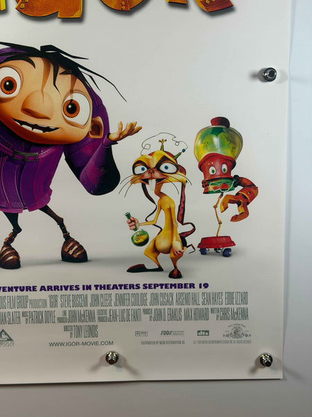 IGOR 2008 Original Movie Poster 27x40 DS Rolled John Cusack Steve Buscemi Animated Film