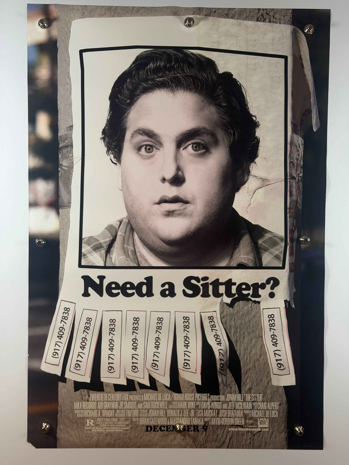 THE SITTER 2011 Original Movie Poster 27x40 DS Rolled Jonah Hill Need a Sitter