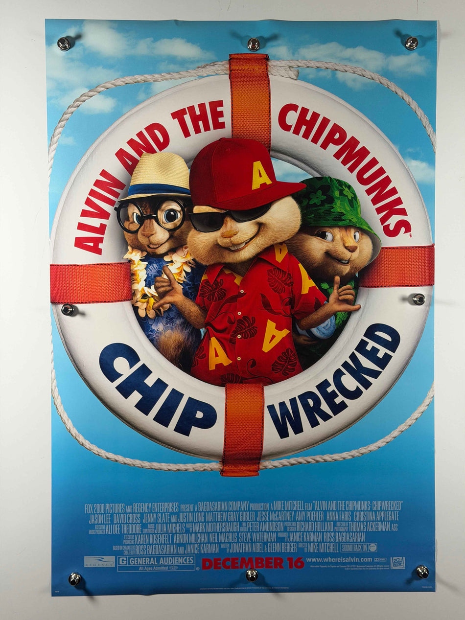 ALVIN AND THE CHIPMUNKS: CHIPWRECKED 2011 Original Movie Poster 27x40 DS Rolled Theatrical One Sheet