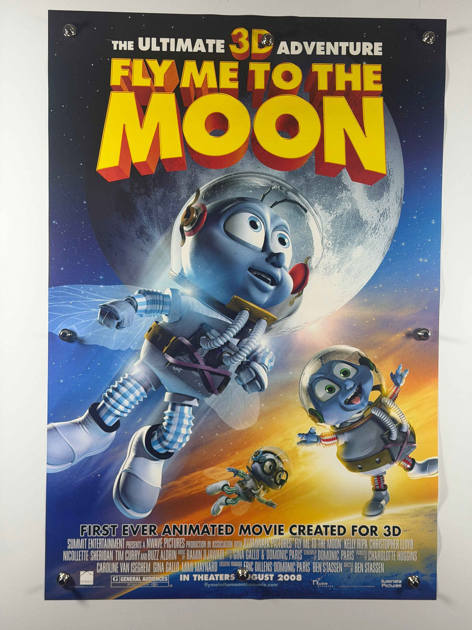 FLY ME TO THE MOON 2008 Original Movie Poster 27x40 DS Rolled Animated 3D Adventure