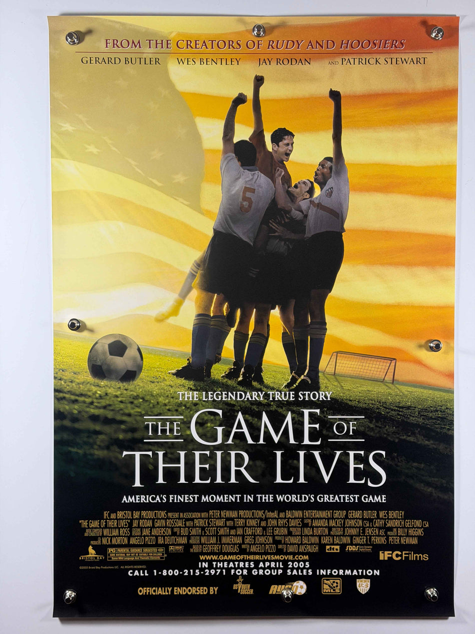 THE GAME OF THEIR LIVES 2005 Original Movie Poster 27x40 SS Rolled Gerard Butler Patrick Stewart