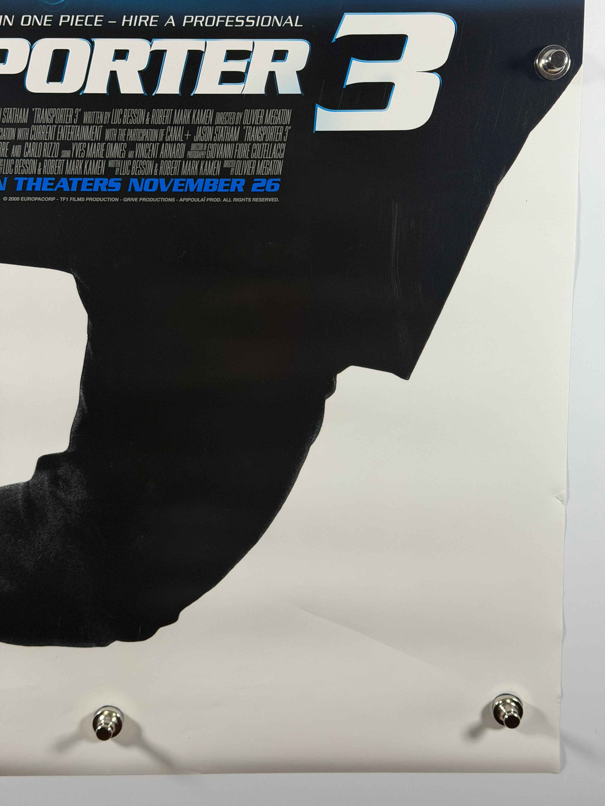 TRANSPORTER 3 2008 Original Movie Poster 27x40 DS Rolled Jason Statham