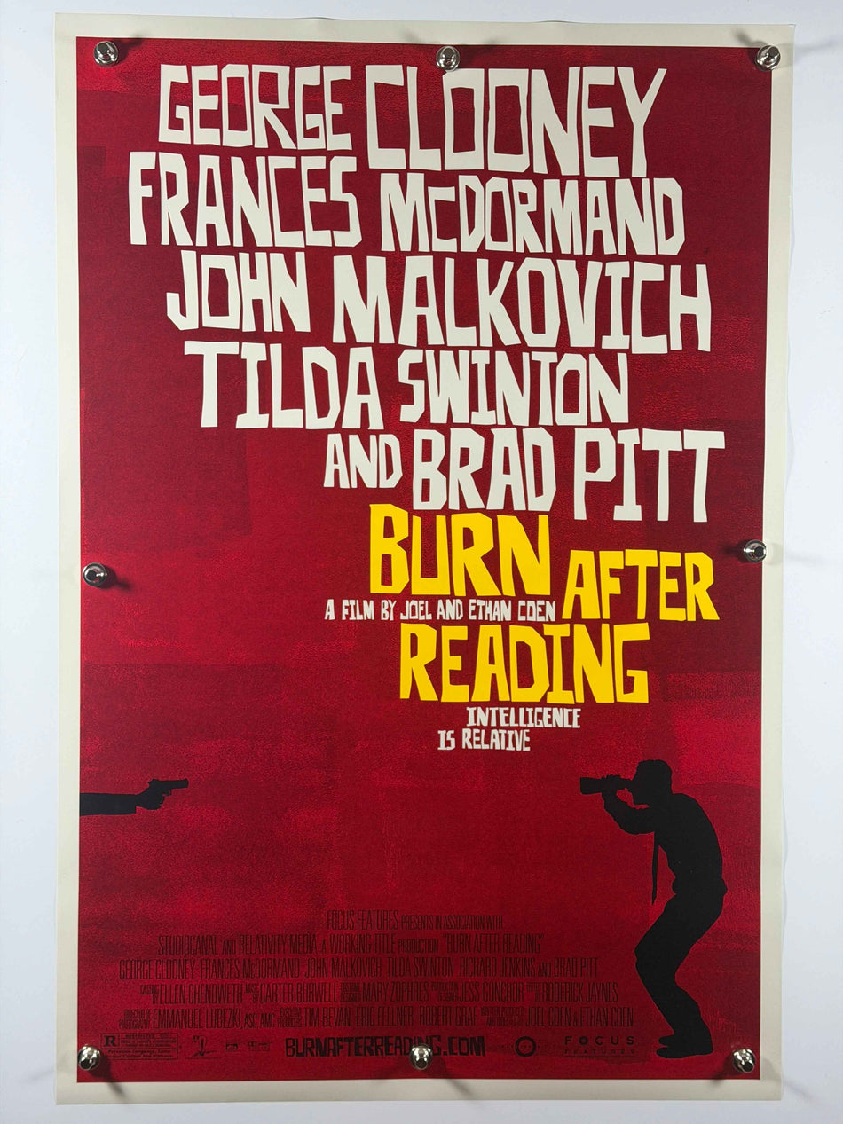 BURN AFTER READING 2008 Original Movie Poster 27x40 Rolled Poster George Clooney Brad Pitt