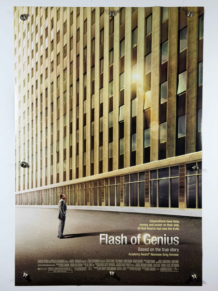 FLASH OF GENIUS 2008 Original Movie Poster 27x40 DS Rolled Poster Greg Kinnear