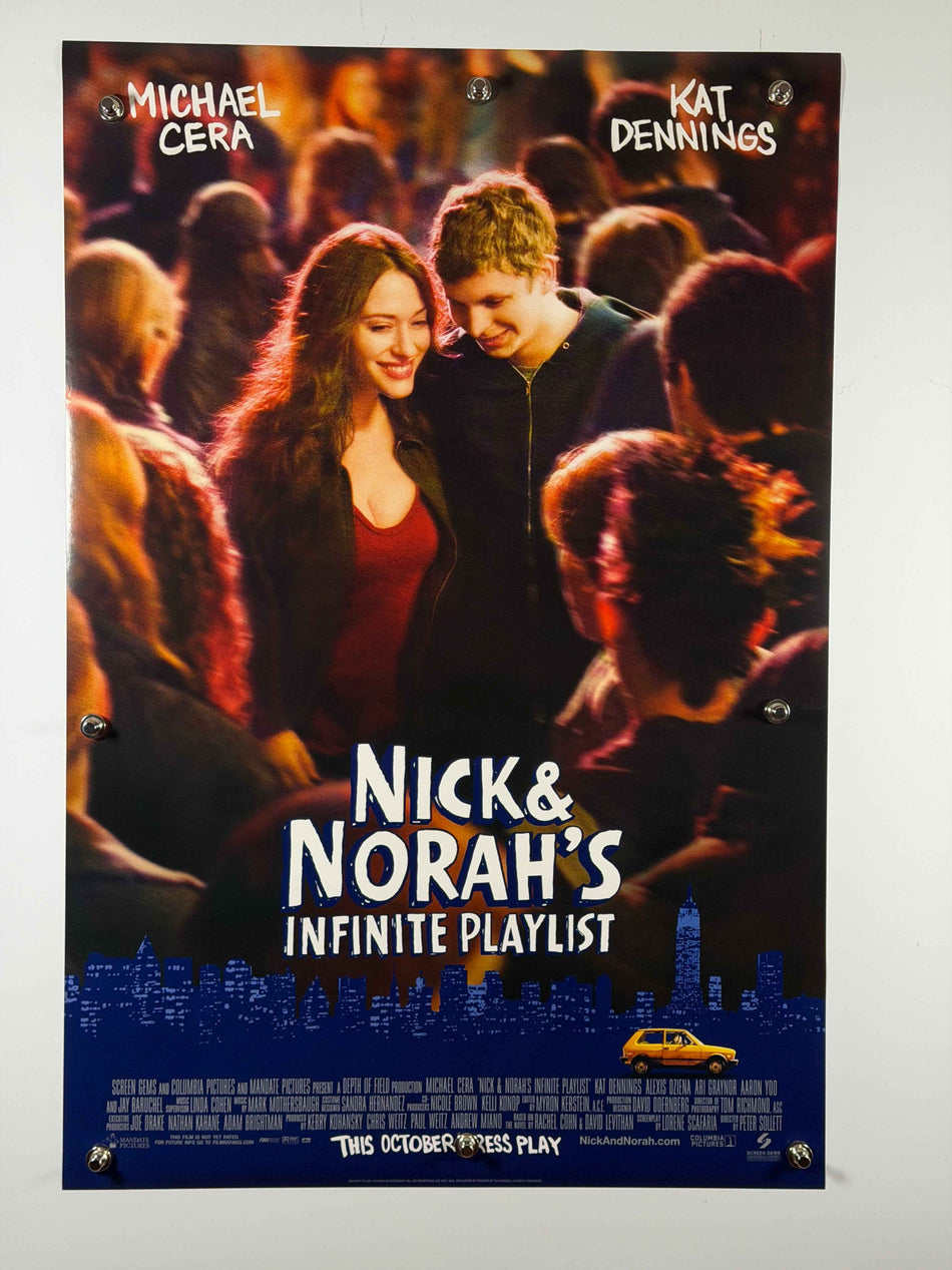 NICK & NORAH’S INFINITE PLAYLIST 2008 Original Movie Poster 27x40 Rolled Michael Cera Kat Dennings