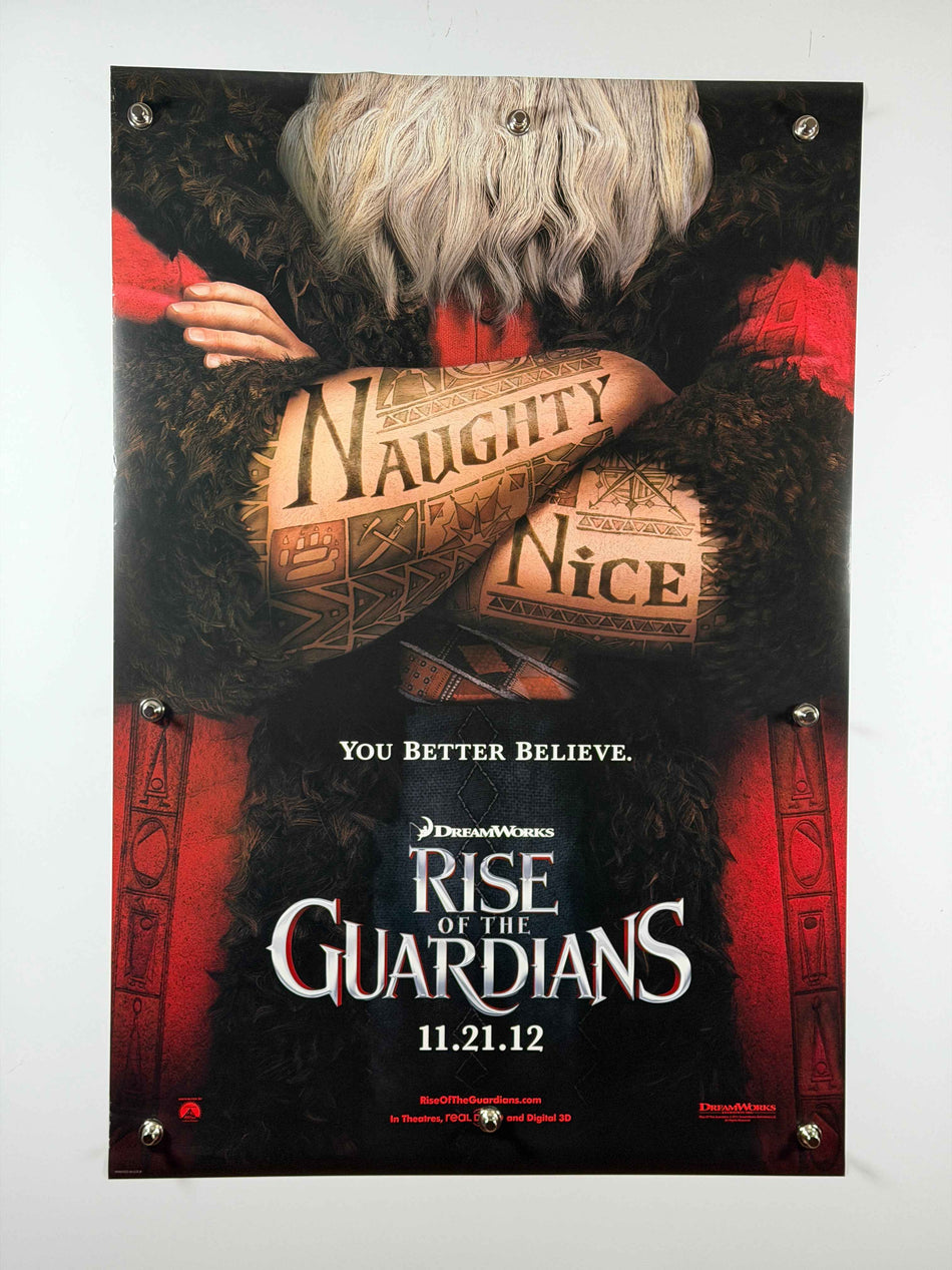 RISE OF THE GUARDIANS 2012 ORIGINAL MOVIE POSTER 27x40 DS ROLLED NAUGHTY NICE ADVANCE DREAMWORKS