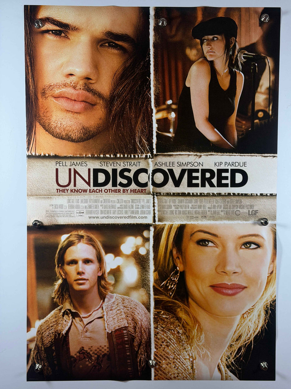 UNDISCOVERED 2005 Original Movie Poster 27x40 DS Rolled Poster Steven Strait Ashlee Simpson