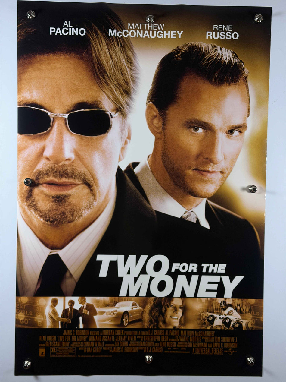TWO FOR THE MONEY 2005 Original Movie Poster 27x40 DS Rolled Al Pacino Matthew McConaughey