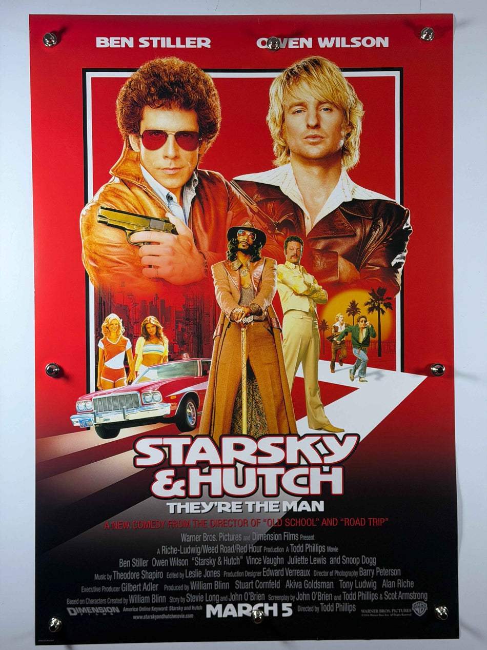 STARSKY & HUTCH 2004 Original Movie Poster 27x40 DS Rolled Poster Ben Stiller Owen Wilson