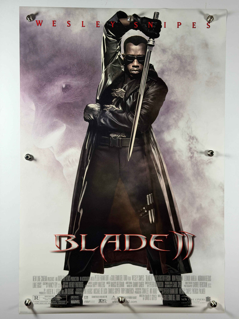 BLADE II 2002 Original Movie Poster 27x40 DS Rolled Poster Wesley Snipes Marvel