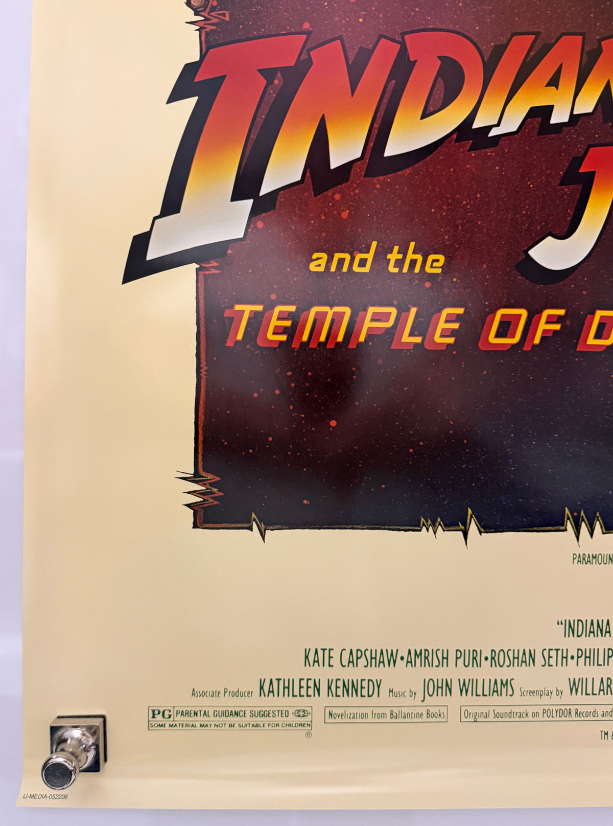Indiana Jones and the Temple of Doom 2008 promotional poster corner detail 2