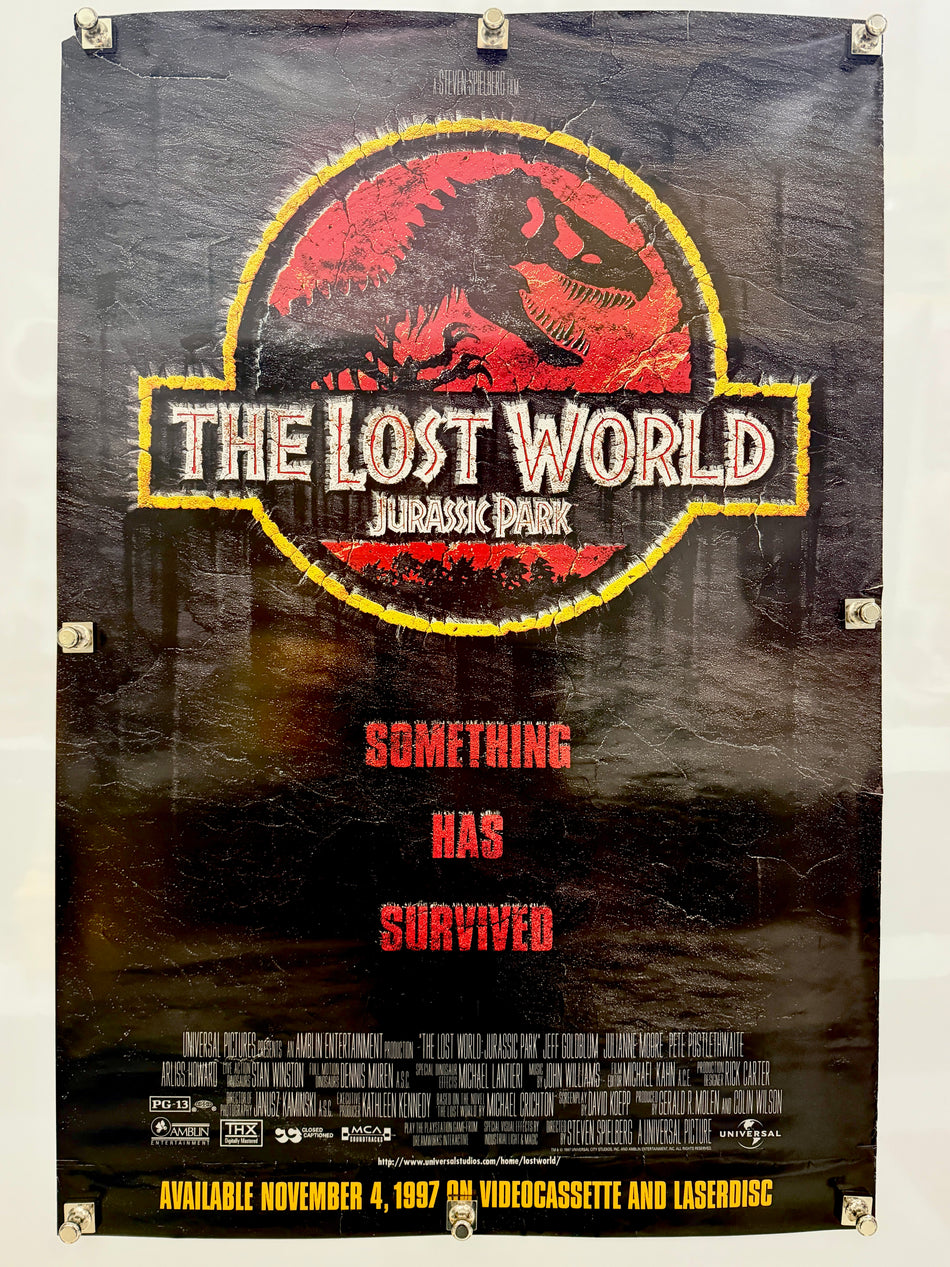 The Lost World Jurassic Park (1997) Original Home Video Poster 27x40 SS Rolled