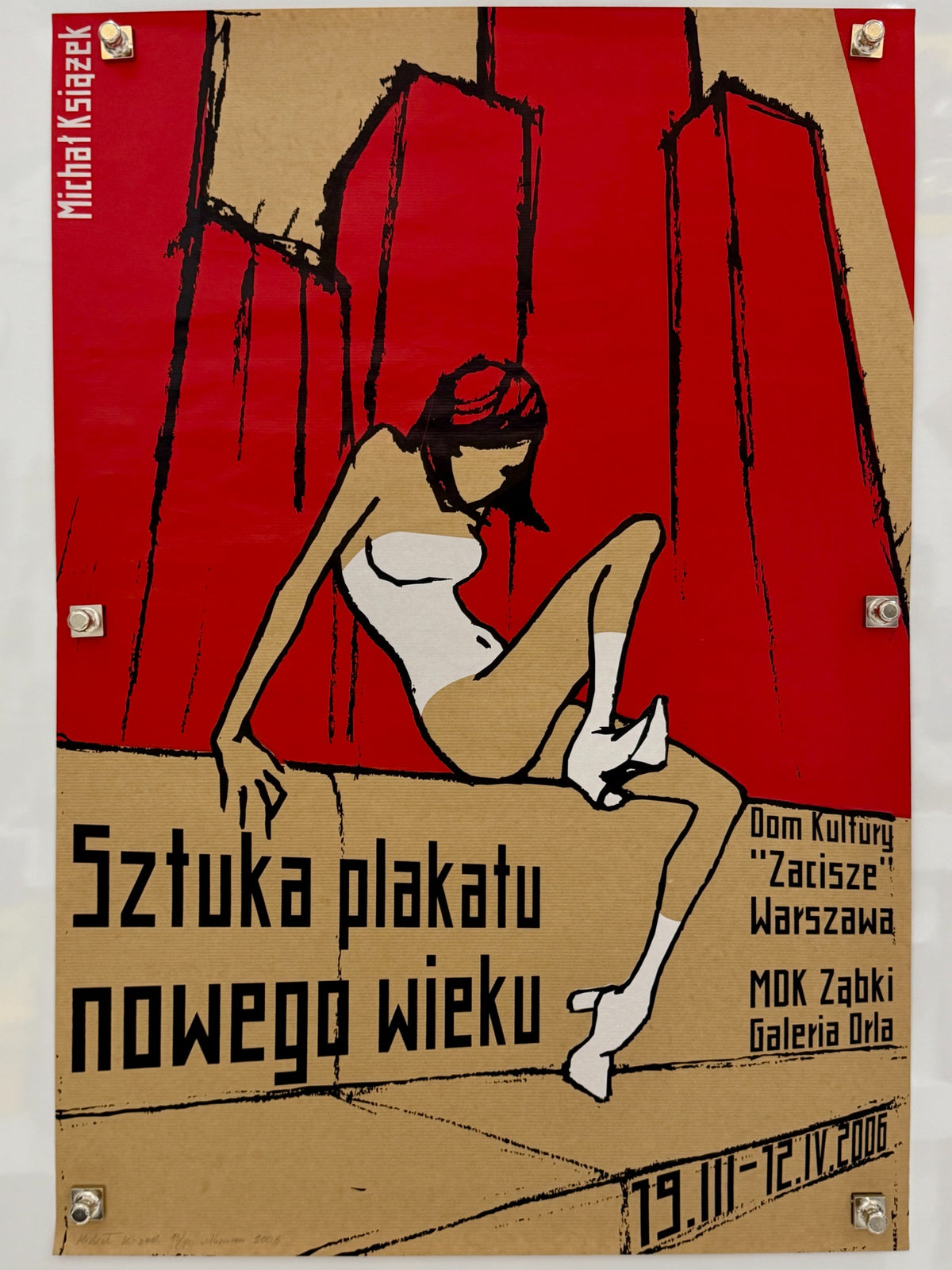 Michał Książek Sztuka plakatu nowego wieku 2006 signed numbered silkscreen poster 13 of 50