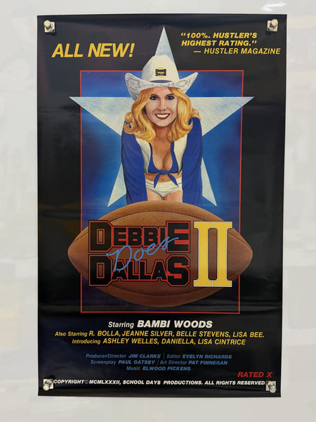 1982 Debbie Does Dallas II Bambi Woods Original School Days Poster 26.5x38 — full poster