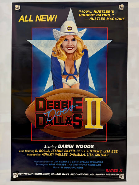 1982 Debbie Does Dallas II Bambi Woods Original School Days Poster 26.5x38 — detail 1