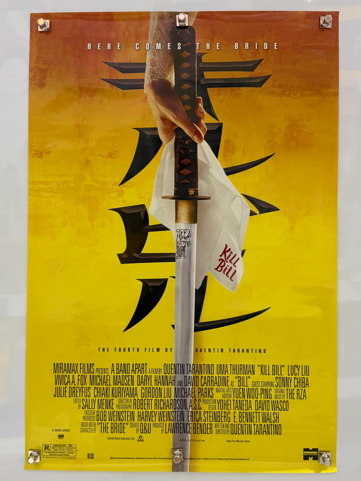 c.2004 Kill Bill Vol. 1 Here Comes the Bride Home Entertainment Promo Poster 27x40 — full poster