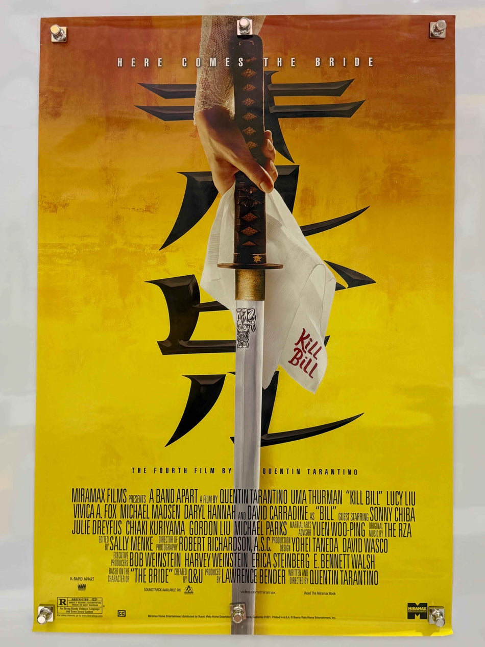 Kill Bill Vol 1 Circa 2004 Here Comes the Bride Home Entertainment Promo Poster 27x40