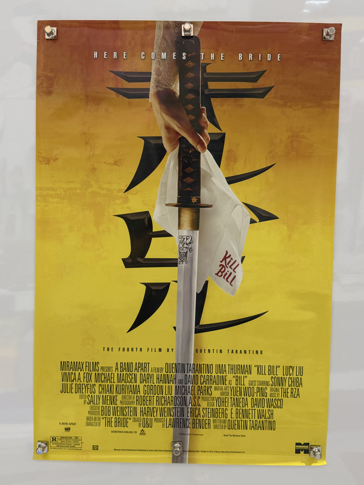 c.2004 Kill Bill Vol. 1 Here Comes the Bride Home Entertainment Promo Poster 27x40 — detail 1