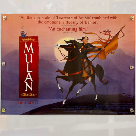 1998 Mulan October 16 Original British Quad Poster 40x30 Rolled — detail 1