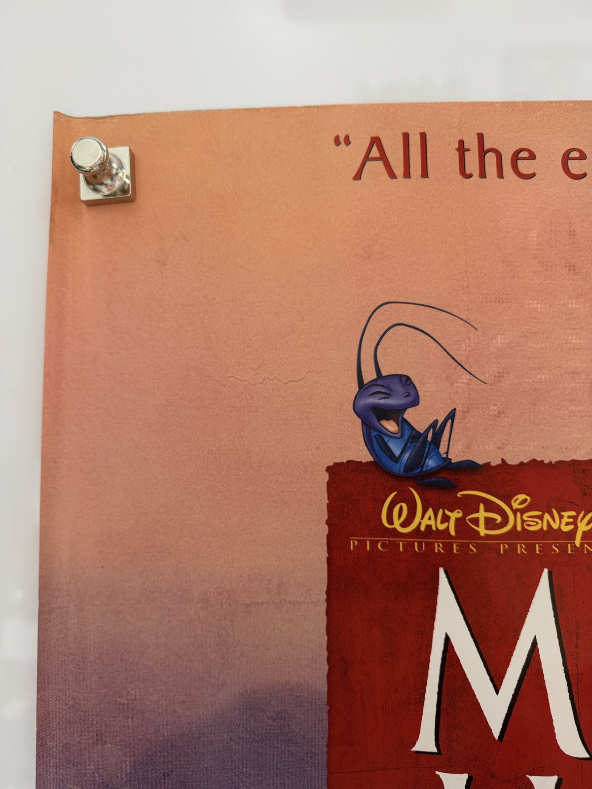 1998 Mulan October 16 Original British Quad Poster 40x30 Rolled — detail 3