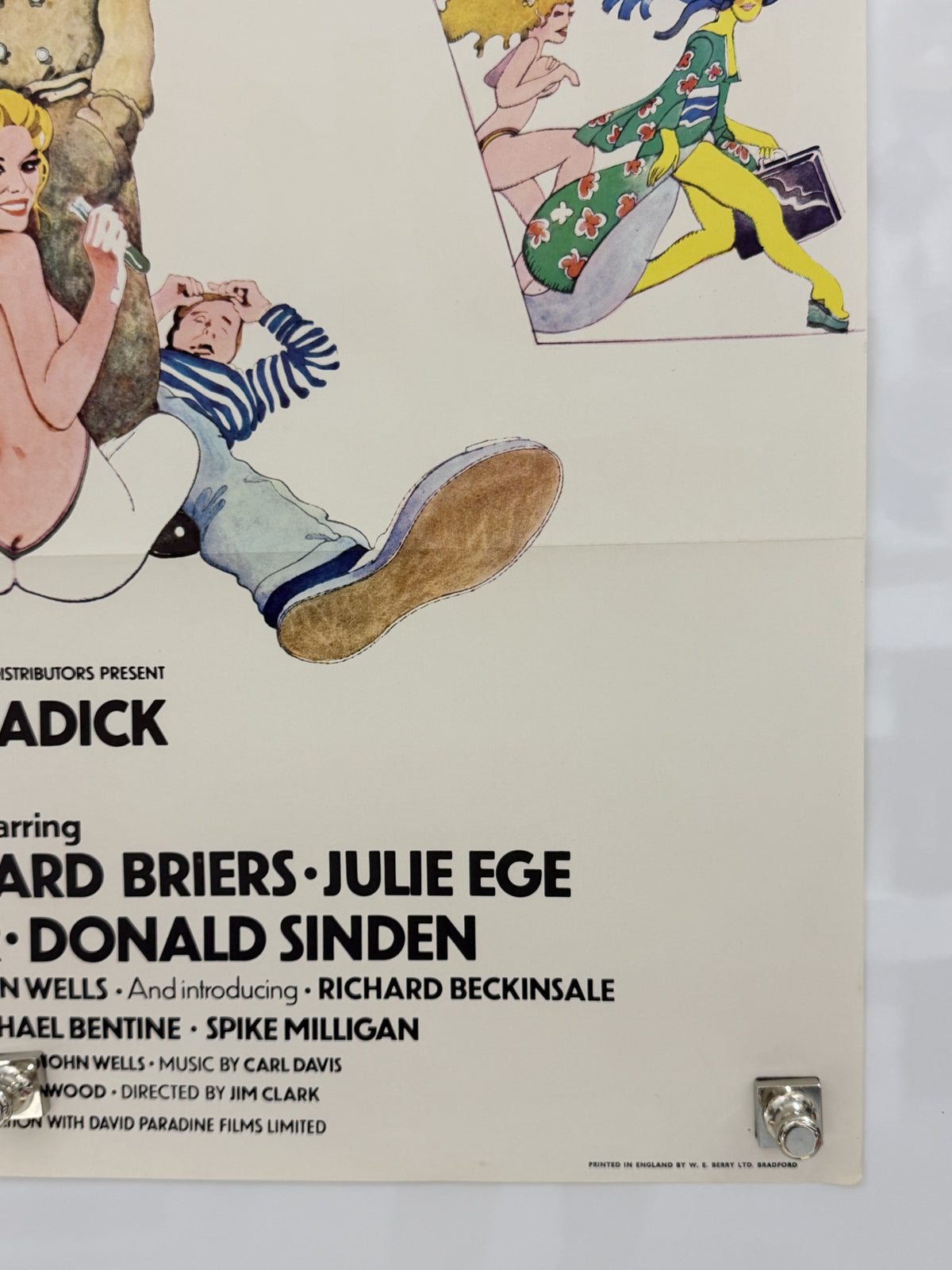 1972 Rentadick Original Rank British Movie Poster 27x40 Folded — detail 5