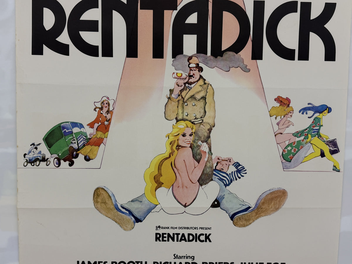 1972 Rentadick Original Rank British Movie Poster 27x40 Folded — detail 6