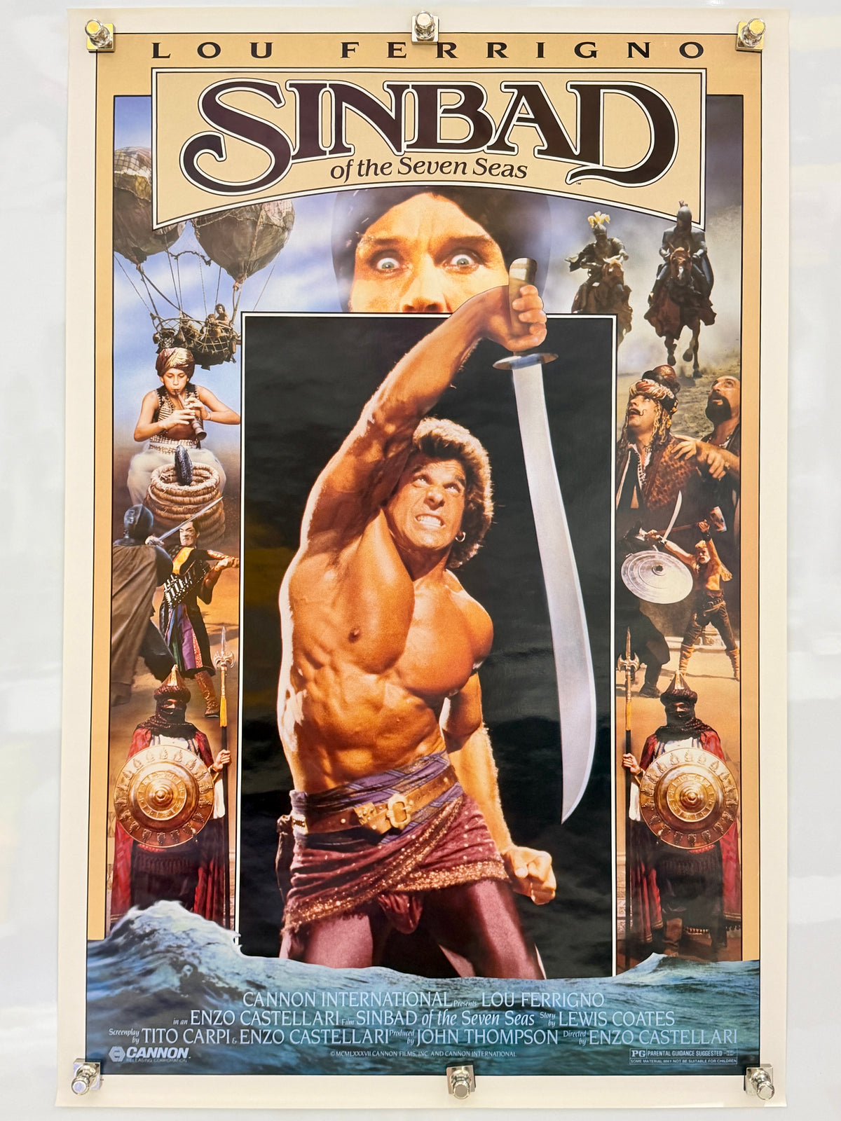 1989 Sinbad of the Seven Seas Original Cannon Movie Poster 27x41 Rolled Lou Ferrigno — full poster