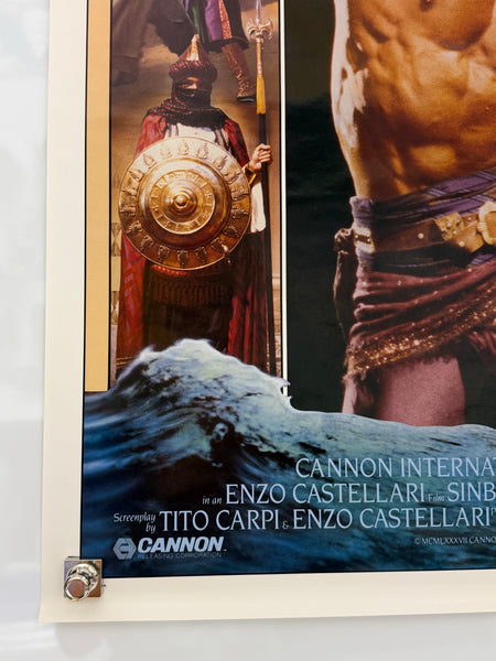 1989 Sinbad of the Seven Seas Original Cannon Movie Poster 27x41 Rolled Lou Ferrigno — detail 1