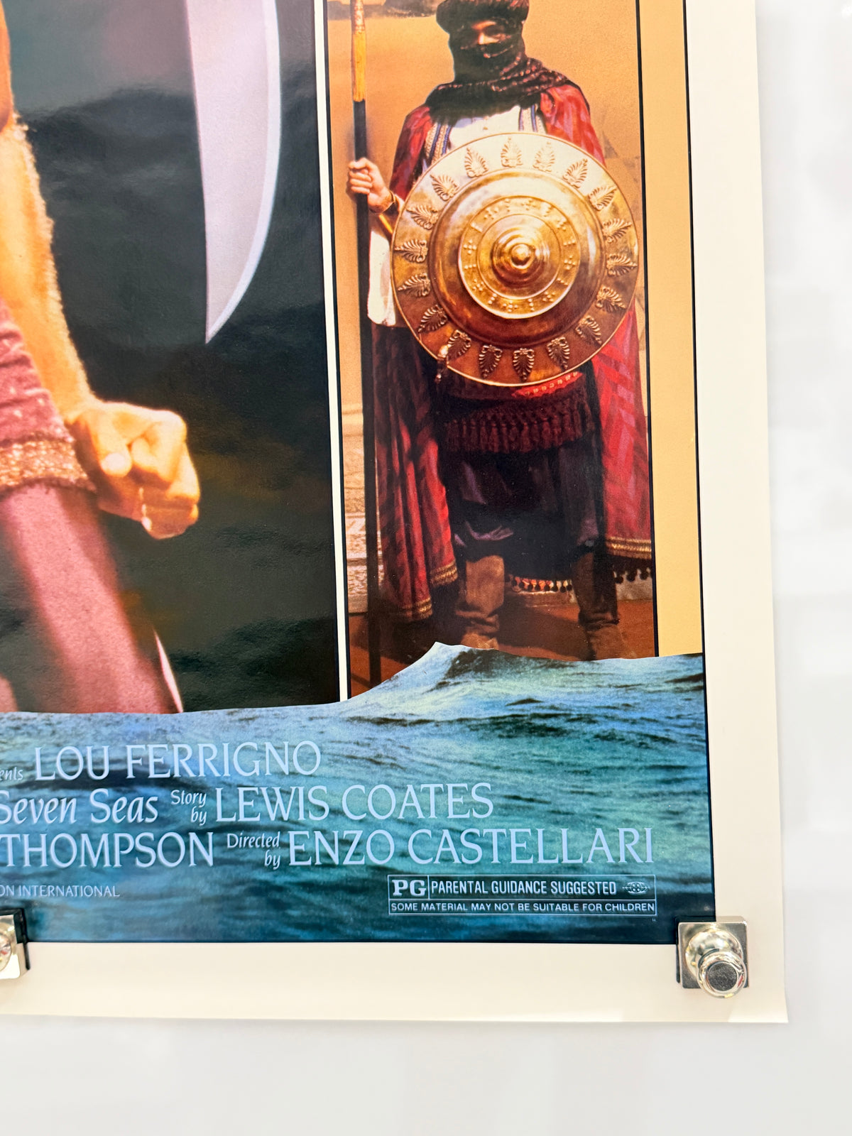 1989 Sinbad of the Seven Seas Original Cannon Movie Poster 27x41 Rolled Lou Ferrigno — detail 4