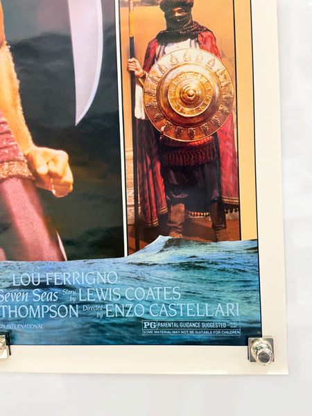 1989 Sinbad of the Seven Seas Original Cannon Movie Poster 27x41 Rolled Lou Ferrigno — detail 4