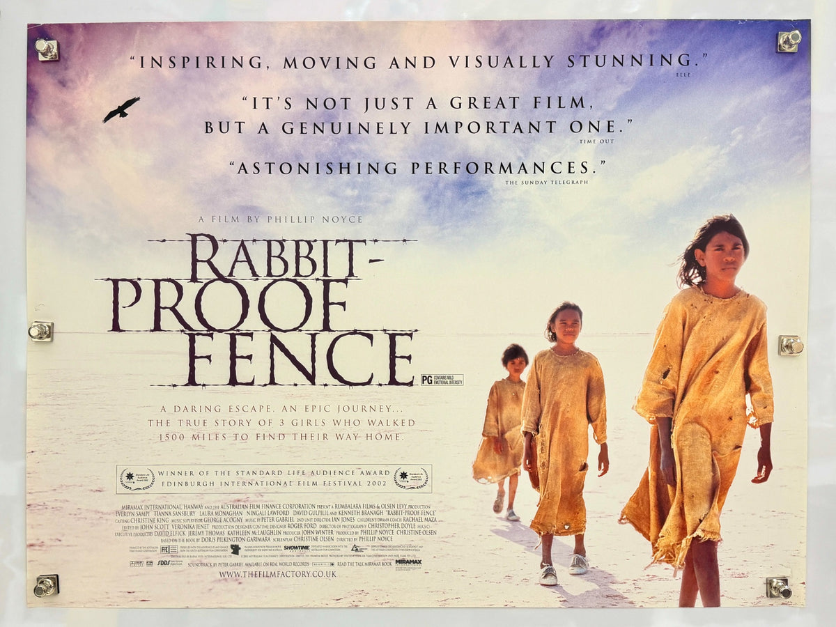 Rabbit-Proof Fence 2002 original UK quad double-sided movie poster