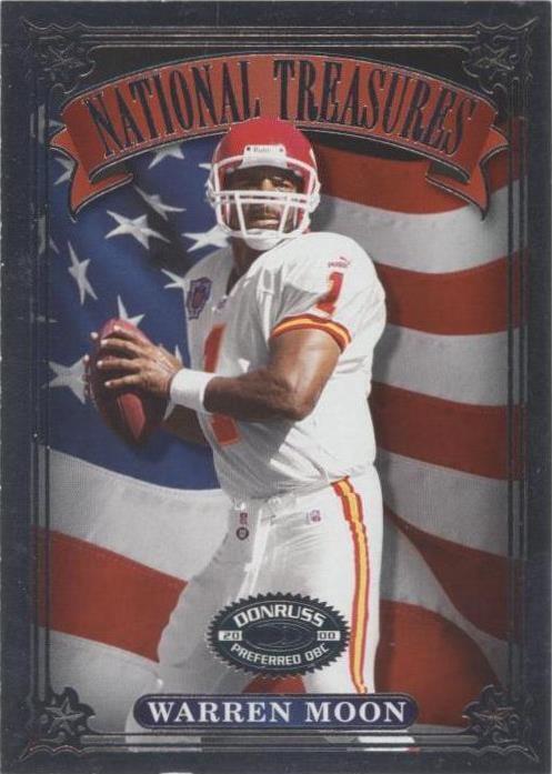 2000 Donruss Preferred QBC - National Treasures Warren Moon #NT-1 /1000