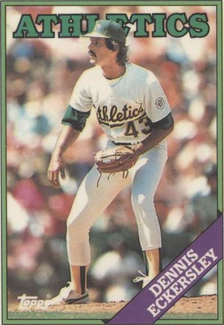 1988 Topps - Dennis Eckersley #72 Collector's Edition (Tiffany) PSA 8