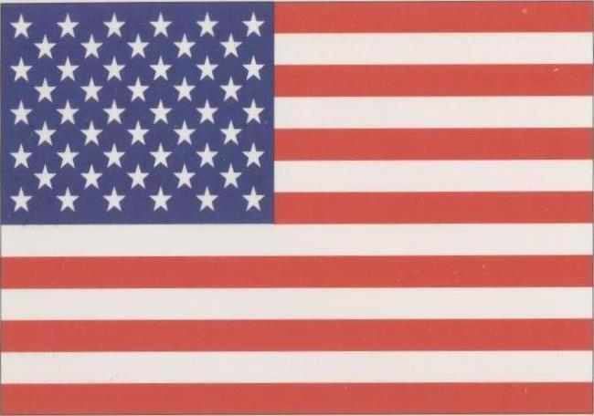 1991 Score - USA Flag #737 © 1991 Score on Bottom