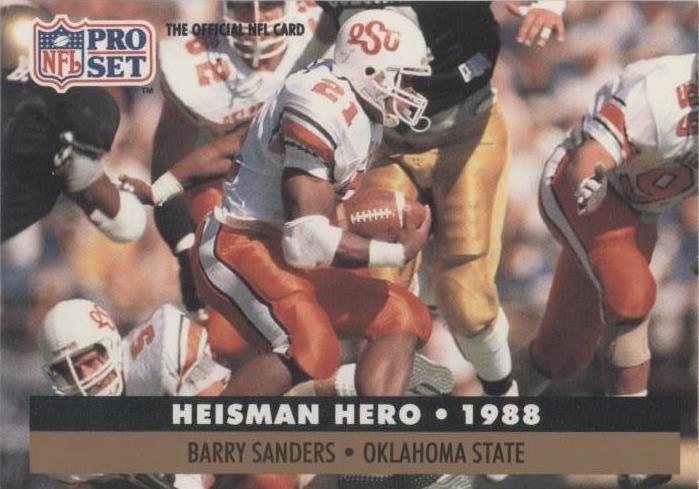 1991 Pro Set - Heisman Hero Barry Sanders #39 PSA 9 MINT