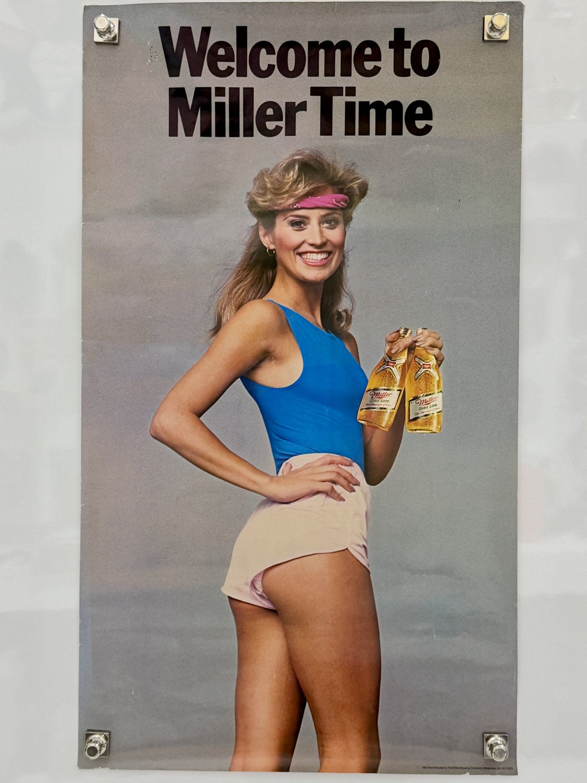 Welcome to Miller Time (1983) Advertising Poster 18x31.5